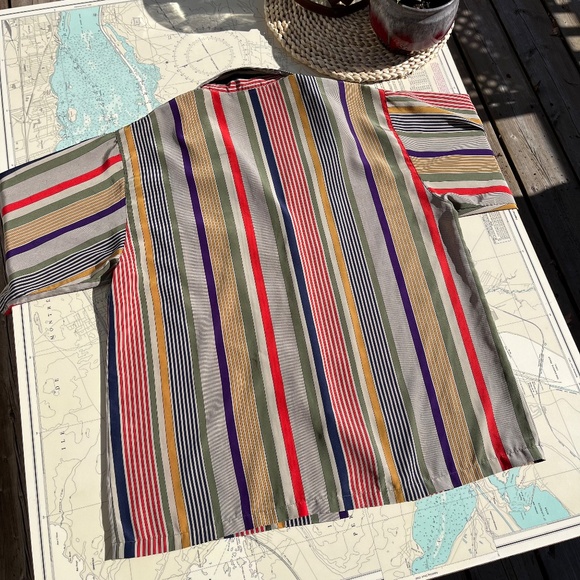Vintage 90s Regina Porter Polyester Striped Top - Picture 6 of 6
